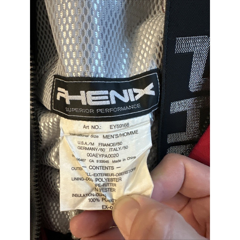 PHENIX Jacket Overalls Set Diaplex Waterproof Technology Size‎ M Red/White Heavy - Picture 3 of 16
